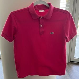 Lacoste Raspberry/Fuchsia Pink Collared Top Shirt